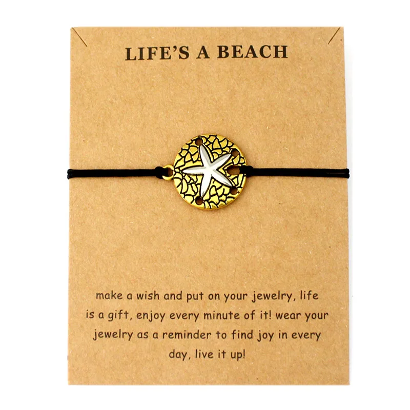 Starfish Sand Dollar Beach Sea Ocean Charms Adjustable Bracelets Women Men Love Best Friends Fashion Jewelry Christmas Gift
Starfish Sand Dollar Beach Sea Ocean Charms Adjustable Bracelets Women Men Love Best Friends Fashion Jewelry Christmas Gift