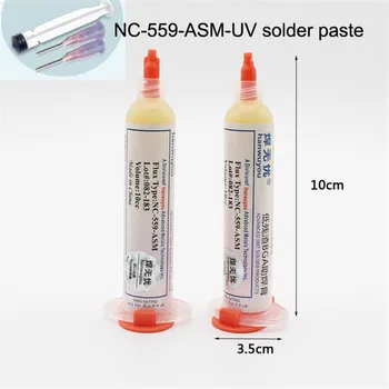

2pcs/lot 10cc NC-559-ASM-UV Solder Soldering Paste Flux with 3pcs gifts for Chips Computer Phone LED BGA SMD PGA PCB Repair Tool