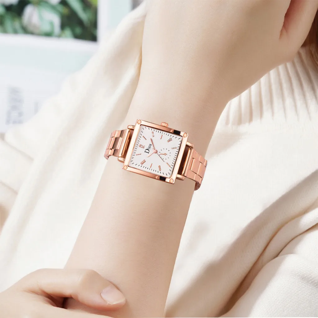Rose Gold Rectangle Women Watches Luxury Brand DISU Wrist Watches for Ladies Girl Fashion Quartz Watch Female Clock Reloj Mujer
Rose Gold Rectangle Women Watches Luxury Brand DISU Wrist Watches for Ladies Girl Fashion Quartz Watch Female Clock Reloj Mujer