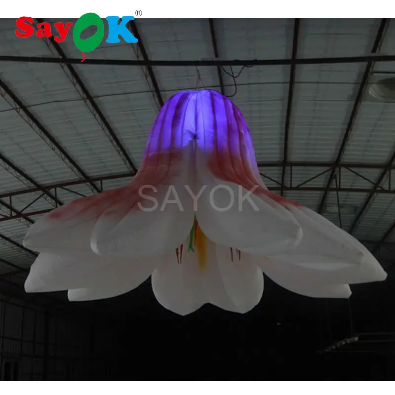 Free shipping hanging inflatable led lights Lily flower diameter 1m for event showing or stage decoration sale
Free shipping hanging inflatable led lights Lily flower diameter 1m for event showing or stage decoration sale