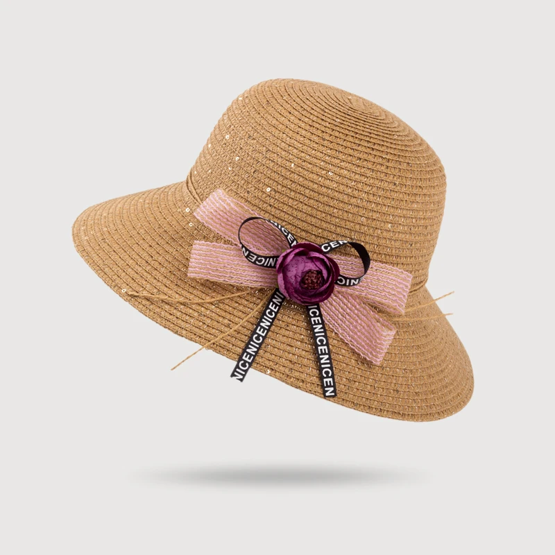 Spring and summer new sequins flowers straw hat Fashion ladies travel shade fisherman straw hat
Spring and summer new sequins flowers straw hat Fashion ladies travel shade fisherman straw hat