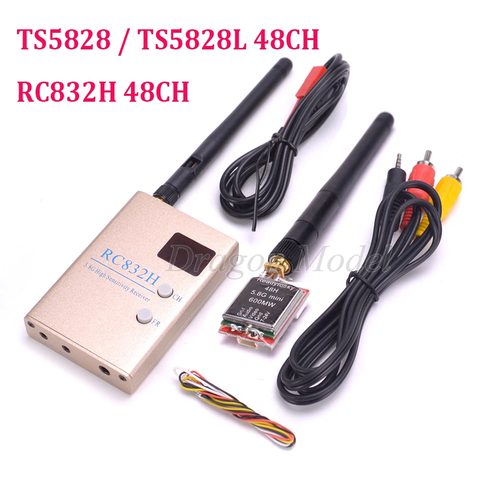 5.8G 5.8GHz 48CH 48 Channels RC832 RC832H Receiver & TS5828 / TS5828L 5.8G 600mw 48ch Transmitter For mini FPV Drone Quadcopter
5.8G 5.8GHz 48CH 48 Channels RC832 RC832H Receiver & TS5828 / TS5828L 5.8G 600mw 48ch Transmitter For mini FPV Drone Quadcopter
