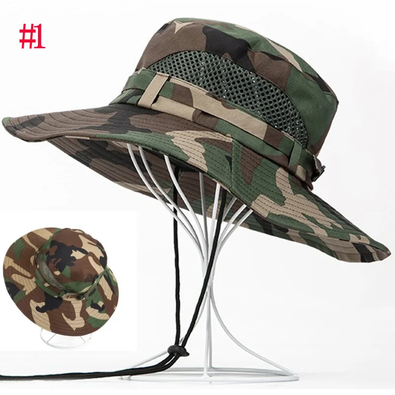 

Tactical Airsoft Sniper Camouflage Boonie Fisherman Hats Nepalese Cap Military Bucket Hats Army Mens Military Sunscreen Sombrero