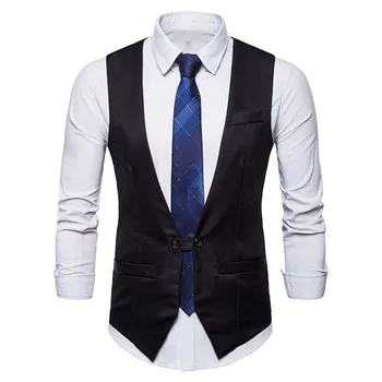 Personality Button Design Vest Men 2019 Brand New Business Casual Vest Waistcoat Men Wedding Groom Tuxedo Dress Vest Gilet Men
Personality Button Design Vest Men 2019 Brand New Business Casual Vest Waistcoat Men Wedding Groom Tuxedo Dress Vest Gilet Men