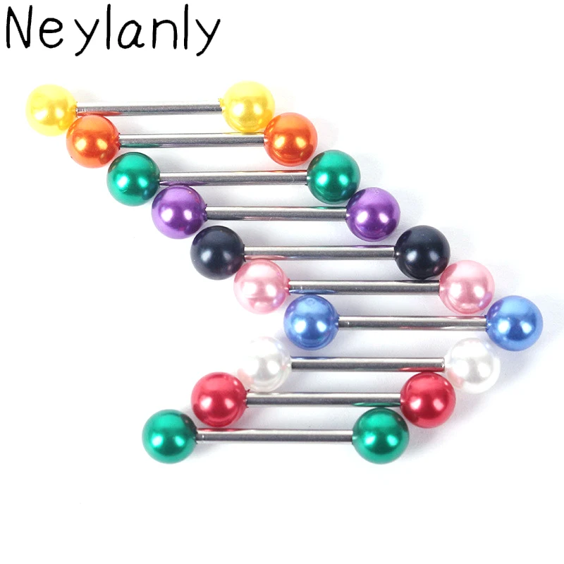 10PCS Mix Color Tongue Piercing Barbell Bars Imitation Pearls Women Piercing Tongue Rings Stainless Steel Fashion Body Jewelry
10PCS Mix Color Tongue Piercing Barbell Bars Imitation Pearls Women Piercing Tongue Rings Stainless Steel Fashion Body Jewelry