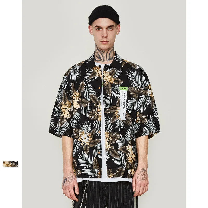 Men women fashion shirt kanye west Pistol tops hip hop harajuku streetwear summer Vintage flower print ulzzang hawaiian shirts
Men women fashion shirt kanye west Pistol tops hip hop harajuku streetwear summer Vintage flower print ulzzang hawaiian shirts