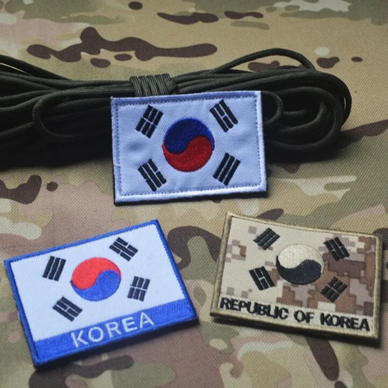 3 Types Full Embroidery South Korea Flag Patch Backpack Bag Jacket Armband Badge Hook and Loop Sticker
3 Types Full Embroidery South Korea Flag Patch Backpack Bag Jacket Armband Badge Hook and Loop Sticker