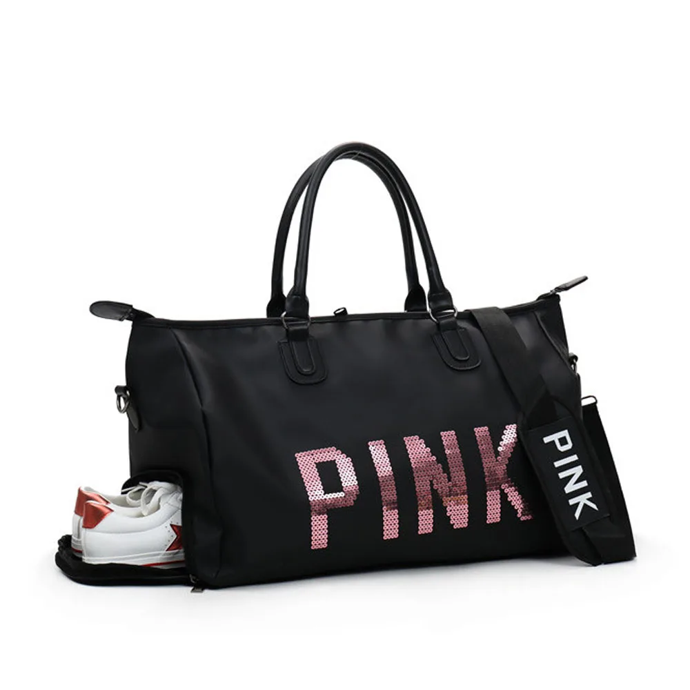 New Sequins Love PINK Gym Fitness Sports Bag Shoulder Crossbody Shoes Bags Women Tote Handbag Travel Duffel
New Sequins Love PINK Gym Fitness Sports Bag Shoulder Crossbody Shoes Bags Women Tote Handbag Travel Duffel