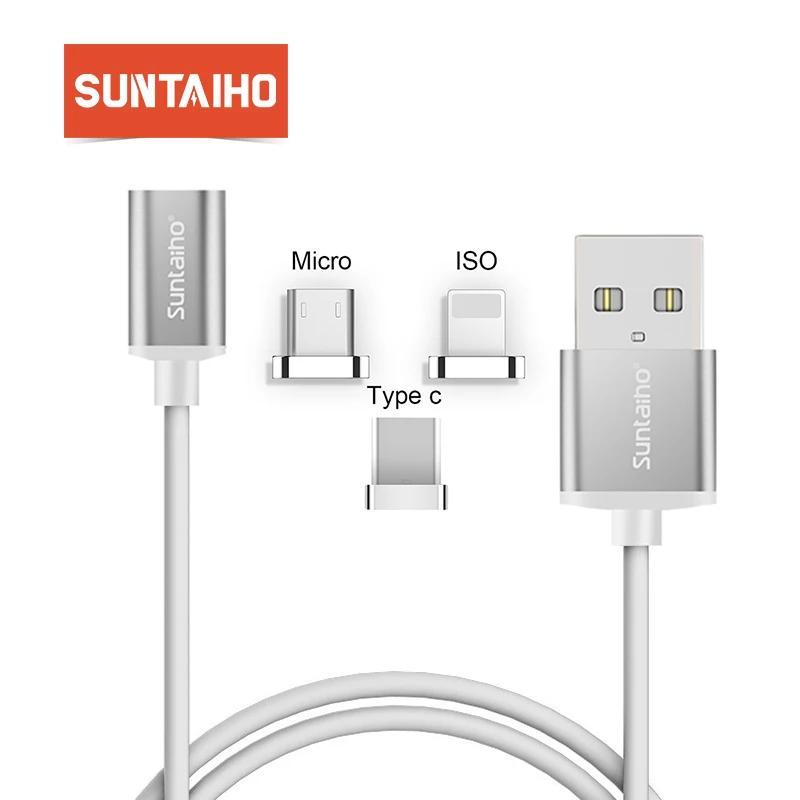 Фото Suntaiho 2 в 1 Магнитный кабель быстрое зарядное устройство для iPhone XR 8 - купить