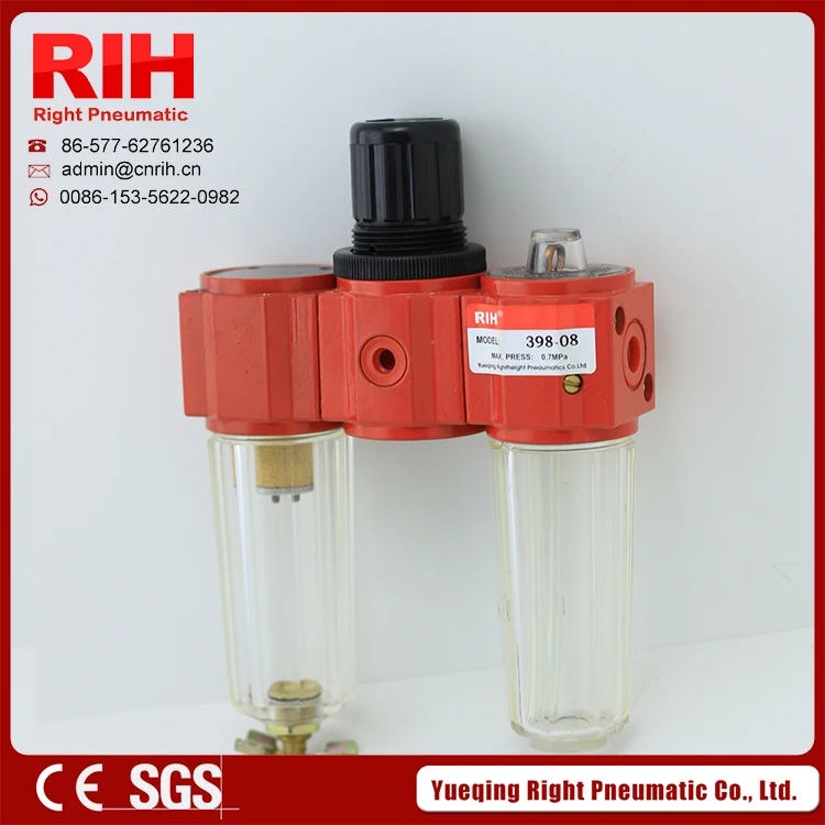 Right Pnematics High Quality Air Filter Regurator 398-08 series air source treatment components
Right Pnematics High Quality Air Filter Regurator 398-08 series air source treatment components