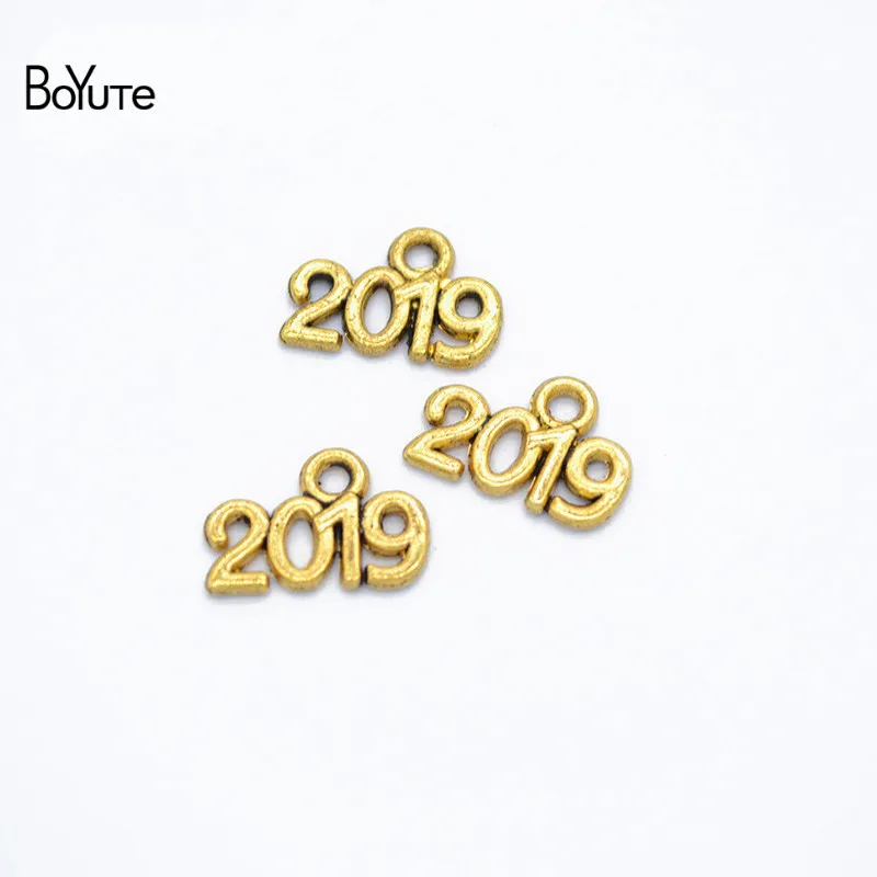 BoYuTe (100 PiecesLot) Metal Alloy 149MM 2019 2020 Year Souvenir Charms Pendant Diy Jewelry Accessories Wholesale 6 Colors (6)