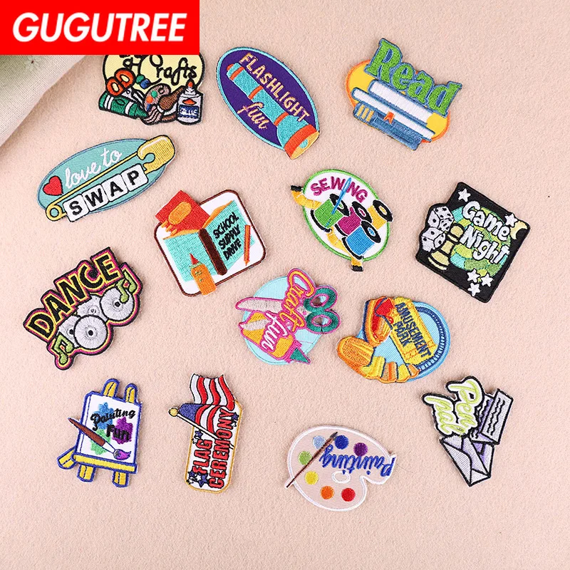GUGUTREE embroidery monkey disk books patches letter patches badges applique patches for clothing YX-286
GUGUTREE embroidery monkey disk books patches letter patches badges applique patches for clothing YX-286