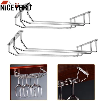 NICEYARD 27cm/35cm Stainless Steel Stemware Holder Wine Glass Rack Hanging Goblet Holder Home Storage Kitchen Supplies
NICEYARD 27cm/35cm Stainless Steel Stemware Holder Wine Glass Rack Hanging Goblet Holder Home Storage Kitchen Supplies