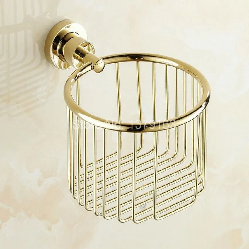 Wall Mounted Golden Gold Color Brass Bathroom Toilet Paper Roll Holder Tissue Basket Holder Bathroom Accessory aba624
Wall Mounted Golden Gold Color Brass Bathroom Toilet Paper Roll Holder Tissue Basket Holder Bathroom Accessory aba624