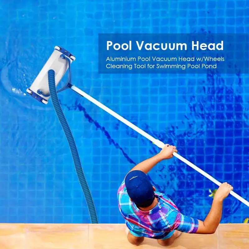 

Aluminium Pool Vacuum Head w/Wheels Cleaning Tool for Swimming Pool Pond