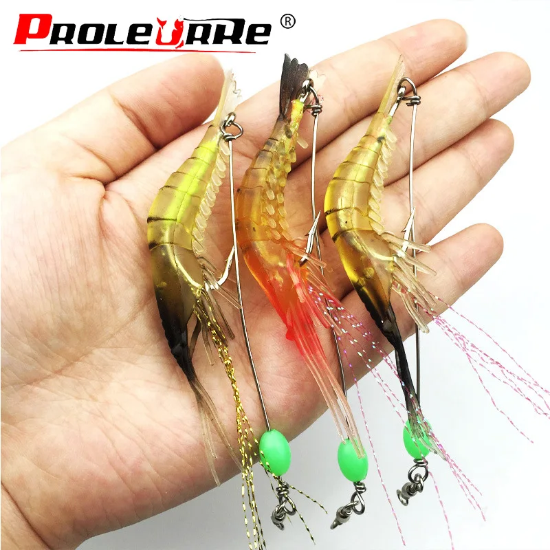 1Pcs Shrimp Soft Lure 5.5g Fishing Artificial Bait With Glow Hook Swivels Anzois Para Pesca Sabiki Rigs Fishing Lure PR-248
1Pcs Shrimp Soft Lure 5.5g Fishing Artificial Bait With Glow Hook Swivels Anzois Para Pesca Sabiki Rigs Fishing Lure PR-248