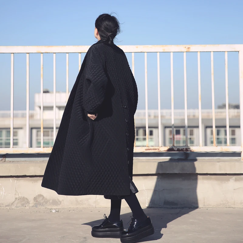 2019 Autumn and Winter New Korean Version Retro-style Black Loose Cotton-clipped Long Slim Windshirt Trendy
2019 Autumn and Winter New Korean Version Retro-style Black Loose Cotton-clipped Long Slim Windshirt Trendy
