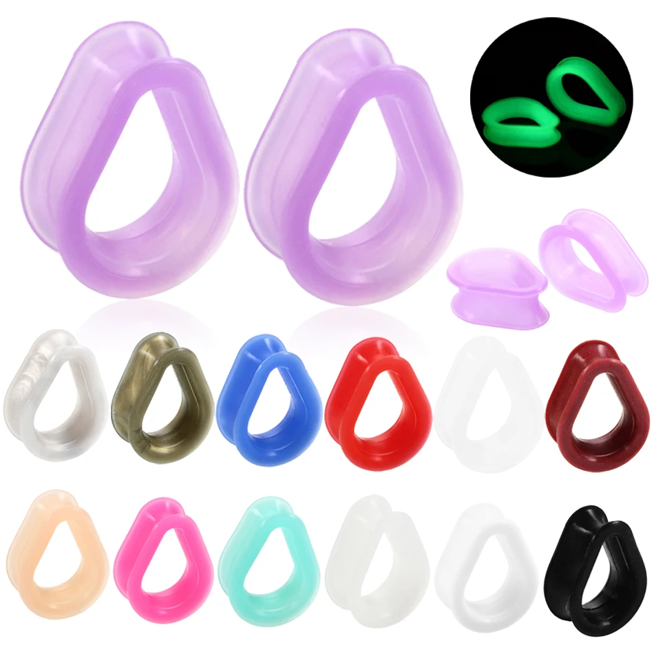 2pcs/lot Silicone Teardrop Ear Plug and Tunnels Piercing Ear Expander Stretcher Gota Flexible Ear Gauges Body Jewelry Piercings
2pcs/lot Silicone Teardrop Ear Plug and Tunnels Piercing Ear Expander Stretcher Gota Flexible Ear Gauges Body Jewelry Piercings