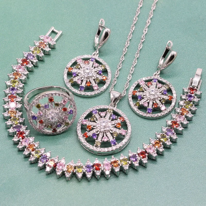EIOLZJ Multicolor Semi-precious Stone Silver 925 Jewelry Sets For Women Pendant Ring Dangle Earrings Bracelet Free Jewelry Box
EIOLZJ Multicolor Semi-precious Stone Silver 925 Jewelry Sets For Women Pendant Ring Dangle Earrings Bracelet Free Jewelry Box