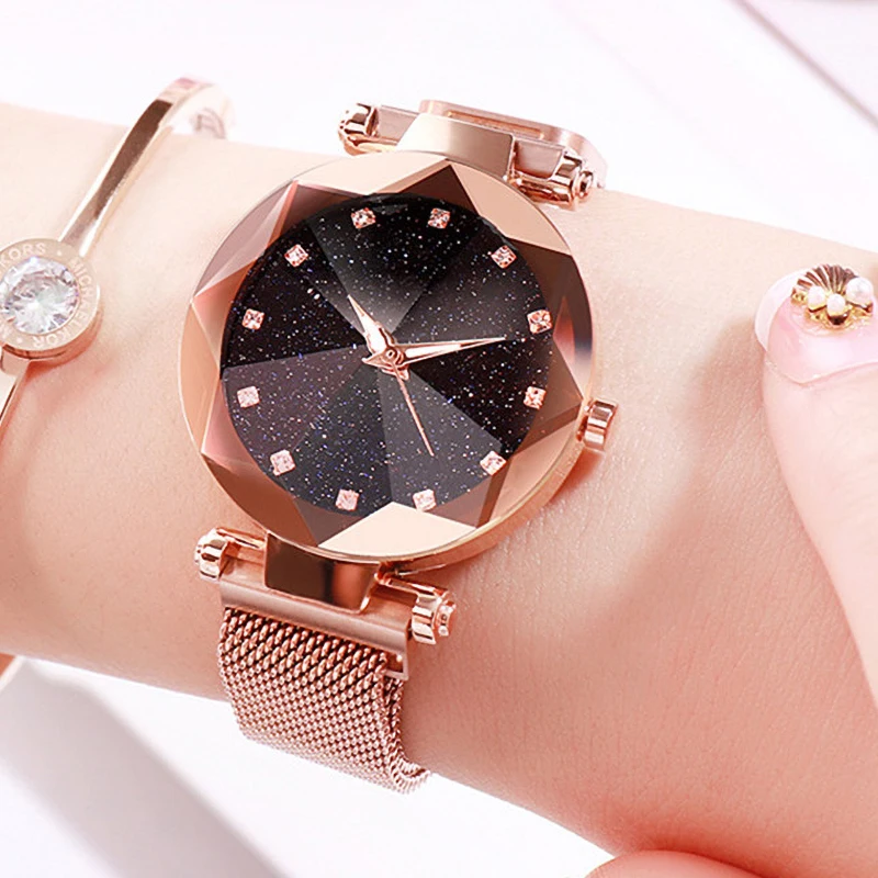 Ladies Watch Starry Sky Deluxe Crystal Dial Design Stainless Steel Wristband Dressl Clock Gift relogios femininos de pulso
Ladies Watch Starry Sky Deluxe Crystal Dial Design Stainless Steel Wristband Dressl Clock Gift relogios femininos de pulso