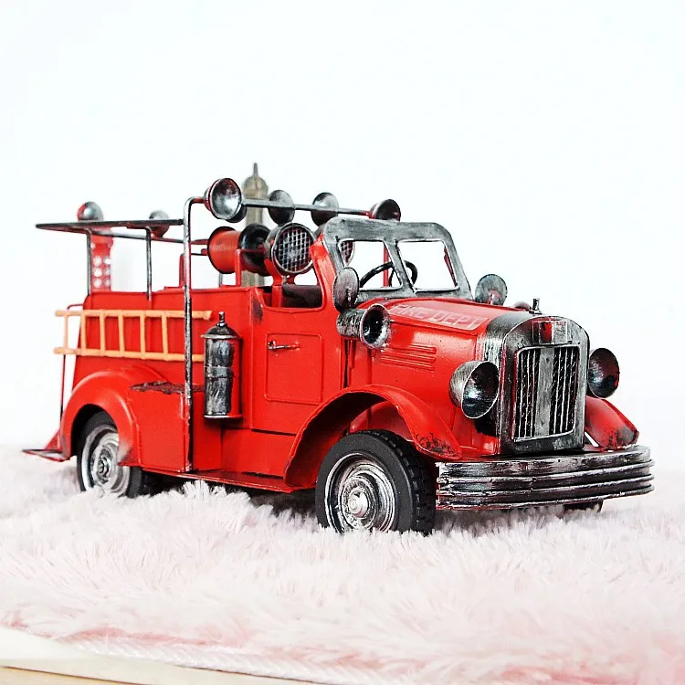 Handcrafts vintage ornaments Fire engine model with roof home car models gifts crafts adornment 34*14*14cm
Handcrafts vintage ornaments Fire engine model with roof home car models gifts crafts adornment 34*14*14cm