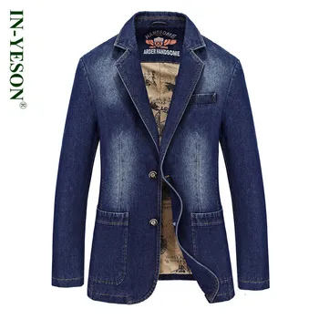 2016 New Fashion Brand Men Blazer IN-YESON Slim Fit Jeans Suits Casual Jeans Suit Jacket Coat Mens Denim Jacket Blazer Suit Men
2016 New Fashion Brand Men Blazer IN-YESON Slim Fit Jeans Suits Casual Jeans Suit Jacket Coat Mens Denim Jacket Blazer Suit Men