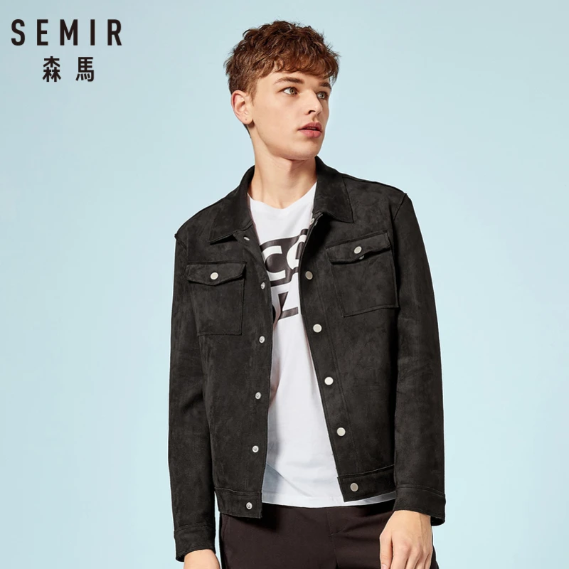 SEMIR Men Embroidered Suede Jacket with Collar Men's Button Closure Jacket with Chest and Slant Pocket Streetwear in Retro Sytle
SEMIR Men Embroidered Suede Jacket with Collar Men's Button Closure Jacket with Chest and Slant Pocket Streetwear in Retro Sytle