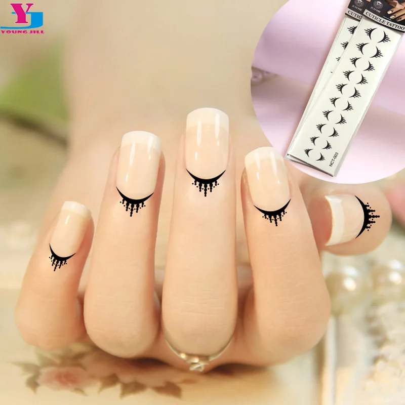 New Beauty Cuticle Tattoo DIY Nail Art Decorations 12 Sheet Water Transfer Nail Decals Sticker Black Tassel Lace Design Manicura
New Beauty Cuticle Tattoo DIY Nail Art Decorations 12 Sheet Water Transfer Nail Decals Sticker Black Tassel Lace Design Manicura
