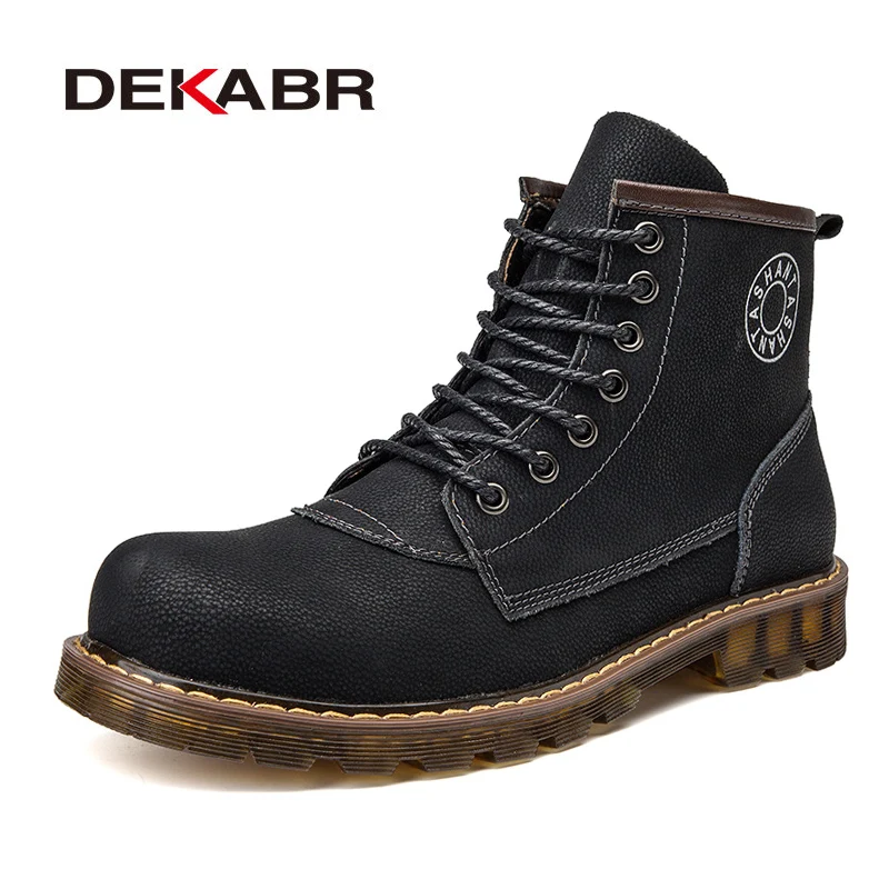 DEKABR Winter Men Snow Boots High Quality Ankle Boots Male Warm Fur Plush Motorcycle Non-Slip Boots Man Waterproof Shoes Men
DEKABR Winter Men Snow Boots High Quality Ankle Boots Male Warm Fur Plush Motorcycle Non-Slip Boots Man Waterproof Shoes Men
