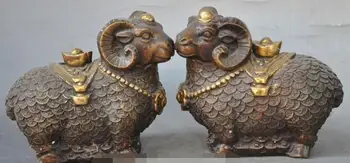 Free shipping S00626 folk chinese fengshui bronze wealth lucky zodiac coin yuanbao sheep statue pair
Free shipping S00626 folk chinese fengshui bronze wealth lucky zodiac coin yuanbao sheep statue pair