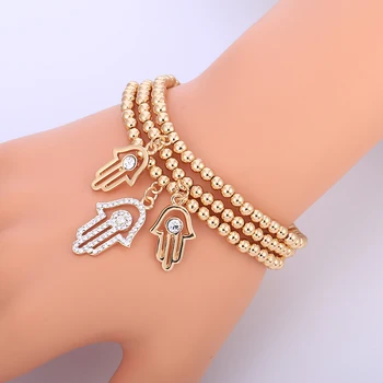 Gold Evil Eye Bracelet Turkish CZ Crystal Small Charm Hand Of Hamsa Bracelets For Women Elastic Chain Fashion Bead Jewelry Gifts
Gold Evil Eye Bracelet Turkish CZ Crystal Small Charm Hand Of Hamsa Bracelets For Women Elastic Chain Fashion Bead Jewelry Gifts