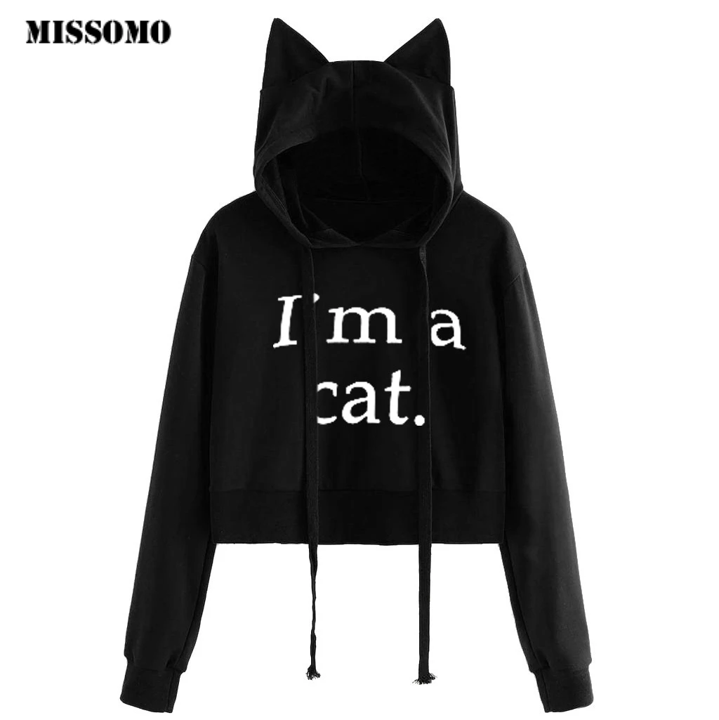 MISSOMO womens hoodies Cat ear Print Long Sleeve Hoode sweatshirts ladies tops oversized hoodie crop top sweatshirt Pullover 724
MISSOMO womens hoodies Cat ear Print Long Sleeve Hoode sweatshirts ladies tops oversized hoodie crop top sweatshirt Pullover 724