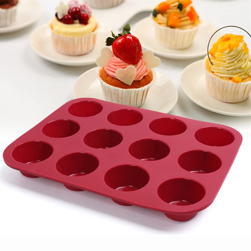 12 Cup Silicone Muffin Pan &Cupcake Baking Pan Non-Stick Silicone Cake Mold Round Mini Muffin Pan Form Cake Stencil
12 Cup Silicone Muffin Pan &Cupcake Baking Pan Non-Stick Silicone Cake Mold Round Mini Muffin Pan Form Cake Stencil