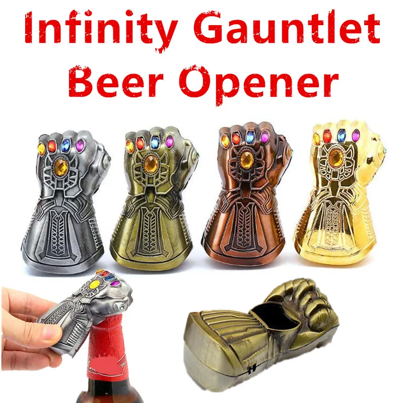 Superhero Movie The Avengers Thanos Beer Opener Cosplay Props Iron Man Infinity Gems Gauntlet Fist Fancy Bottle Opener Gift
Superhero Movie The Avengers Thanos Beer Opener Cosplay Props Iron Man Infinity Gems Gauntlet Fist Fancy Bottle Opener Gift