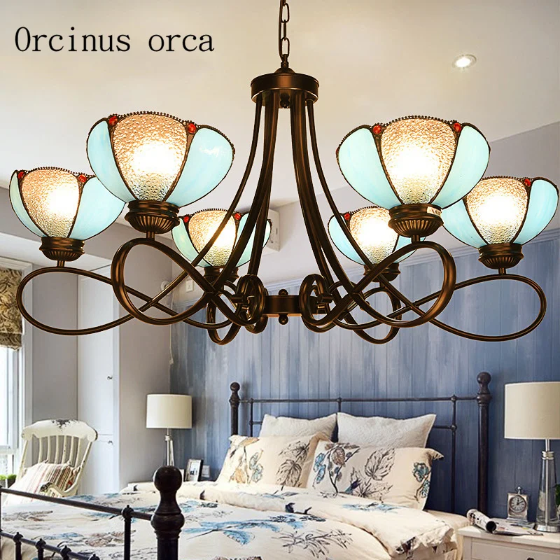 Mediterranean minimalist Iron Art Chandelier living room dining room American style pastoral originality glass pendant lamp
Mediterranean minimalist Iron Art Chandelier living room dining room American style pastoral originality glass pendant lamp