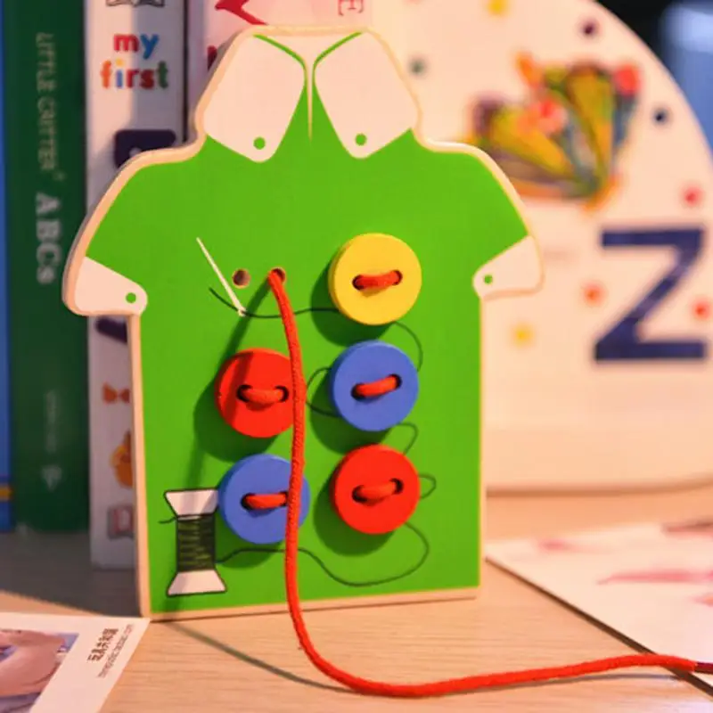 Kids Montessori Educational Toys Children Beads Lacing Board Wooden Toys Toddler Sew On Buttons Early Education Teaching Aids
Kids Montessori Educational Toys Children Beads Lacing Board Wooden Toys Toddler Sew On Buttons Early Education Teaching Aids