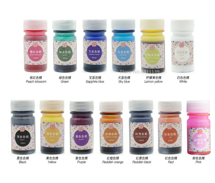 13 Colors 10ml Epoxy dye pigment for epoxy Coloring Dye Colorant Pigment DIY Mix Color for Epoxy UV Resin Glue
13 Colors 10ml Epoxy dye pigment for epoxy Coloring Dye Colorant Pigment DIY Mix Color for Epoxy UV Resin Glue