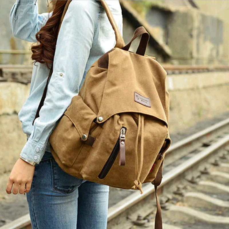 New Retro Canvas Outdoor Backpack Rope Cover Solid Women Backpack Soft Handle 1Kg Backpacks for Women WX127
New Retro Canvas Outdoor Backpack Rope Cover Solid Women Backpack Soft Handle 1Kg Backpacks for Women WX127