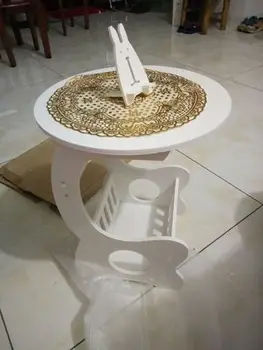 Portable oval coffee tables tea table Side table with storing space