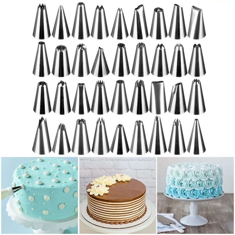 Pastry Nozzles/Converter Pastry Bag 45 Pcs/Set Confectionery Nozzle Stainless Cream Baking Tools Decorating Tip Sets
Pastry Nozzles/Converter Pastry Bag 45 Pcs/Set Confectionery Nozzle Stainless Cream Baking Tools Decorating Tip Sets
