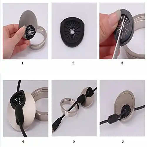 1pcs 52mm 2 Inch Metal Desk Table Grommet Cable Cord Hole Cover