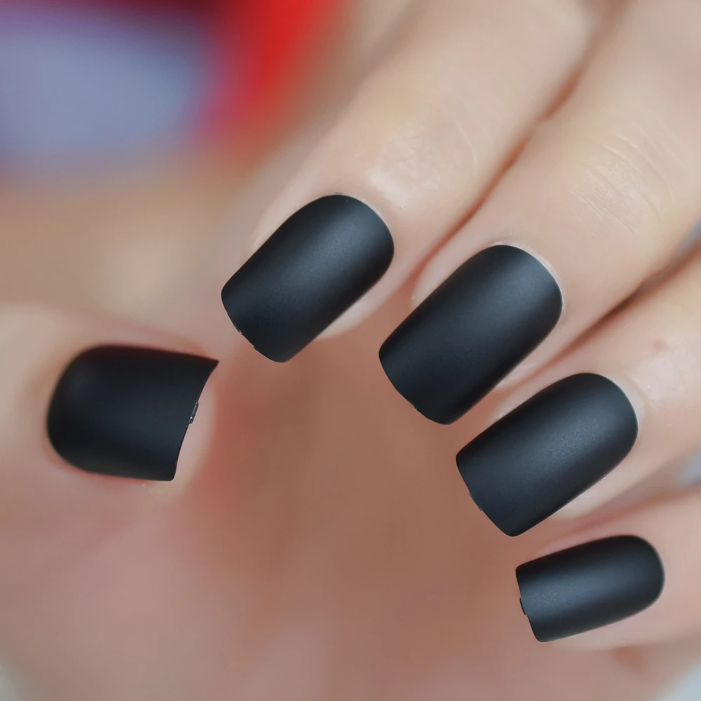 Black Matte Frosted Finger Flase Nails Art Varnish Gel Finished Fake Nails Square Full Cover Press on Tips Free Glue Sticker
Black Matte Frosted Finger Flase Nails Art Varnish Gel Finished Fake Nails Square Full Cover Press on Tips Free Glue Sticker