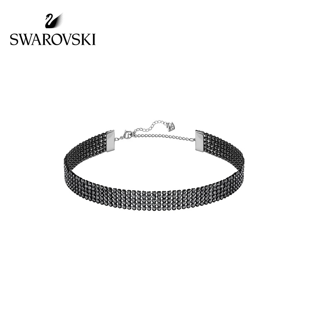 

Original Genuine Swarovski Fit Personalized sparkle black necklace adjustable jewelry5355185