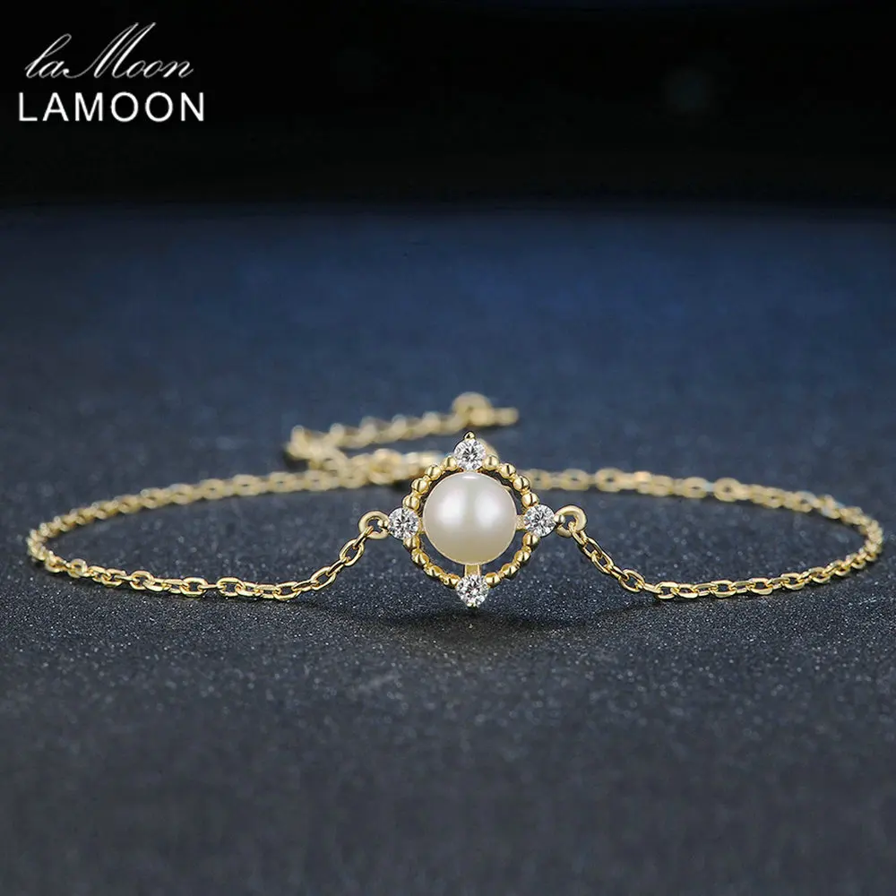 Lamoon FullMoon 100% Natural Bead Freshwater Pearl 925 Sterling Silver Jewelry Chain Charm Bracelet S925 LMHI014
Lamoon FullMoon 100% Natural Bead Freshwater Pearl 925 Sterling Silver Jewelry Chain Charm Bracelet S925 LMHI014