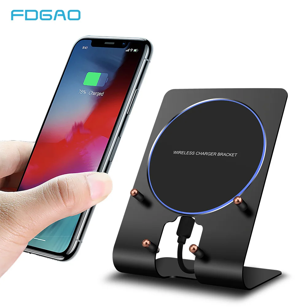 FDGAO 10W Qi Wireless Charger for iPhone X XS MAX XR 8 Plus USB Aluminum Fast Charging Stand for Samsung S8 S9 Note 9 8 Xiaomi
FDGAO 10W Qi Wireless Charger for iPhone X XS MAX XR 8 Plus USB Aluminum Fast Charging Stand for Samsung S8 S9 Note 9 8 Xiaomi