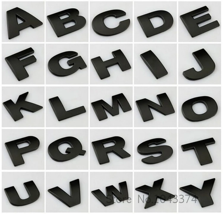 4pcs DIY 3D metal sticker car styling accessories BLACK 40mm matte alphabet letters spell for SEAT leon NISSAN TOYOTA CITROEN
4pcs DIY 3D metal sticker car styling accessories BLACK 40mm matte alphabet letters spell for SEAT leon NISSAN TOYOTA CITROEN