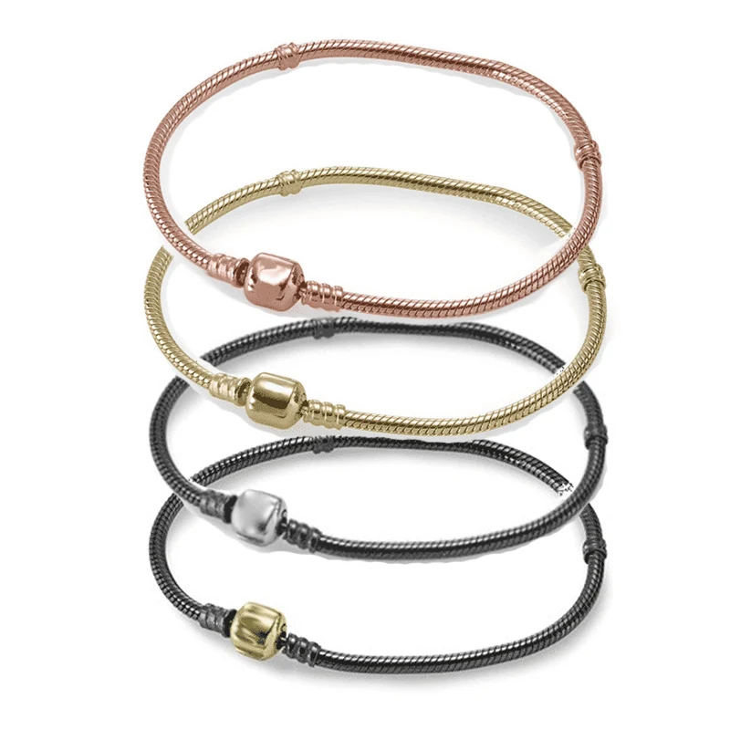 100% 925 Sterling Silver Bracelet Engraved LOGO Black Silver Oxide Rose Gold Snake Bone Bracelet Basic Chain Fit Charm Beads
100% 925 Sterling Silver Bracelet Engraved LOGO Black Silver Oxide Rose Gold Snake Bone Bracelet Basic Chain Fit Charm Beads