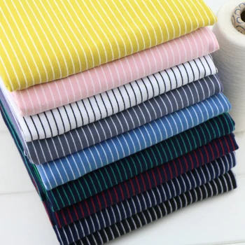 Cotton stripes, autumn and Winter Classic fine stripe knitted fabric elastic yarn dyed sweater T-shirt fabric ratio 1:5
Cotton stripes, autumn and Winter Classic fine stripe knitted fabric elastic yarn dyed sweater T-shirt fabric ratio 1:5