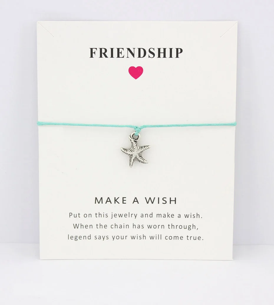 Starfish Rudder Card Bracelets Dolphins Shell Conch Antique Silver Charm Jewelry Wax Cord Women Men Girl Boy Unisex Gift Custom
Starfish Rudder Card Bracelets Dolphins Shell Conch Antique Silver Charm Jewelry Wax Cord Women Men Girl Boy Unisex Gift Custom