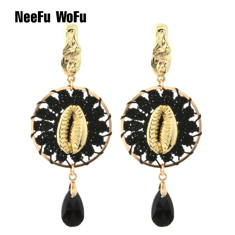 NeeFu WoFu Drop Crystal Earring shell charm Glass Earrings Dangle Brand Large Brinco Christmas Ear Accessories Oorbellen
NeeFu WoFu Drop Crystal Earring shell charm Glass Earrings Dangle Brand Large Brinco Christmas Ear Accessories Oorbellen